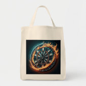 Vurig Dartbord met Bullseye Explosion Tote Bag (Voorkant)