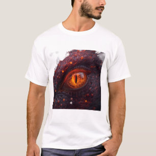 Vurig Drakenoog Macro Grafisch T-Shirt