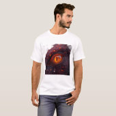 Vurig Drakenoog Macro Grafisch T-Shirt (Voorkant volledig)