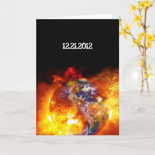 Vurig Eind van de Apocalyps van de Wereld Kaart (Gele Bloem)