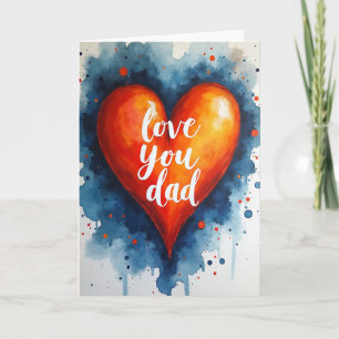 Vurig Hart Lief Je Papa Kaart