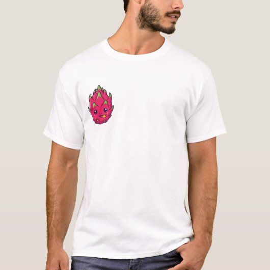 Vurig Klein Drakenfruit Karakter T-shirt (Voorkant)
