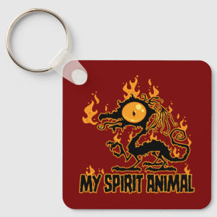 Vurig Knapperig Draak Spirit Dier Sleutelhanger