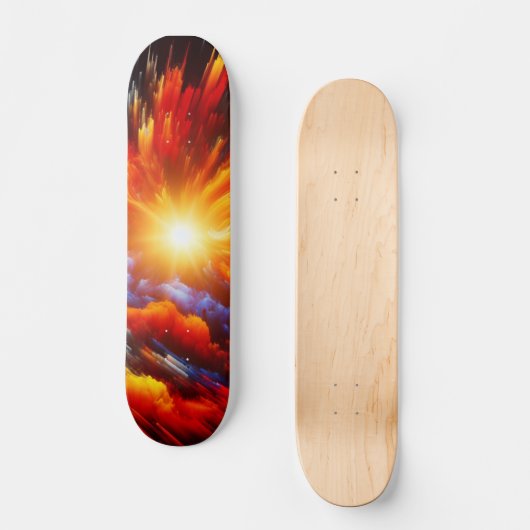 vurig kosmisch explosie-skateboard persoonlijk skateboard (Voorkant)