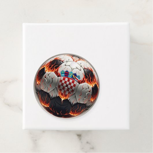 Vurig Kroatisch Voetbal Bedankjes Labels (In situ)