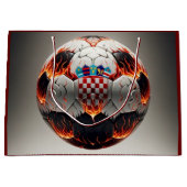 Vurig Kroatisch Voetbal Groot Cadeauzakje (Voorkant)