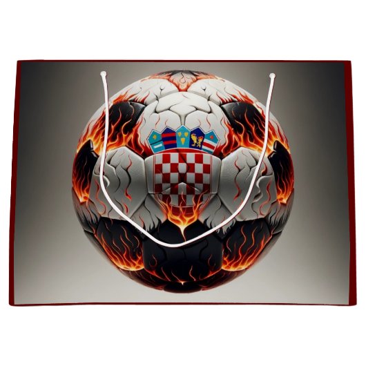 Vurig Kroatisch Voetbal Groot Cadeauzakje (Voorkant)
