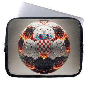 Vurig Kroatisch Voetbal Laptop Sleeve