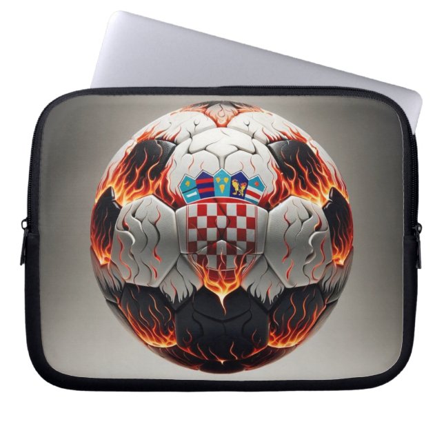 Vurig Kroatisch Voetbal Laptop Sleeve (Voorkant)