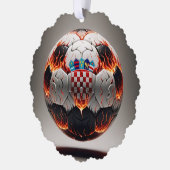 Vurig Kroatisch Voetbal Ornament Kaart (Links)
