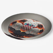 Vurig Kroatisch Voetbal Papieren Bordje (Gekanteld)