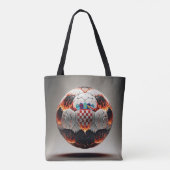 Vurig Kroatisch Voetbal Tote Bag (Achterkant)