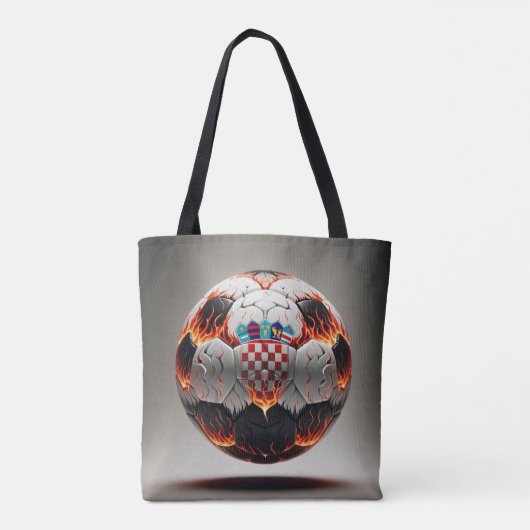 Vurig Kroatisch Voetbal Tote Bag (Achterkant)