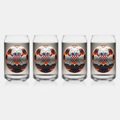 Vurig Kroatische Voetbal Blikvorm Glas (Achterkant)