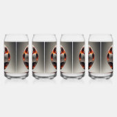 Vurig Kroatische Voetbal Blikvorm Glas (Rechts)