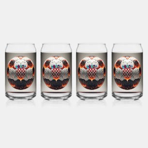 Vurig Kroatische Voetbal Blikvorm Glas