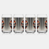 Vurig Kroatische Voetbal Blikvorm Glas (Links)