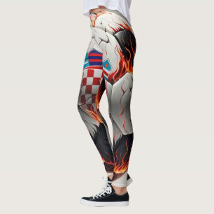 Vurig Kroatische Voetbal Leggings