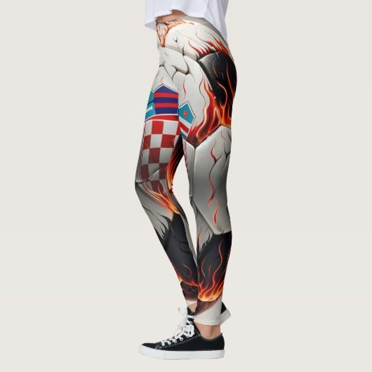 Vurig Kroatische Voetbal Leggings (Links)