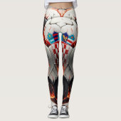 Vurig Kroatische Voetbal Leggings (Voorkant)