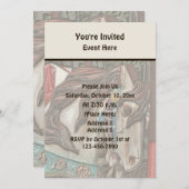 Vurig Kunstpaard Schilderfeestje Kaart (Voorkant / Achterkant)