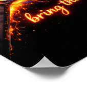 Vurig Lacrosse Stick Poster – “Breng de Hitte” Spo (Hoek)