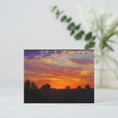 Vurig Landschap Bij Zonsondergang Briefkaart (Staand voorkant)