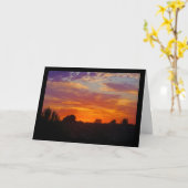 Vurig Landschap Bij Zonsondergang Kaart (Gele Bloem)