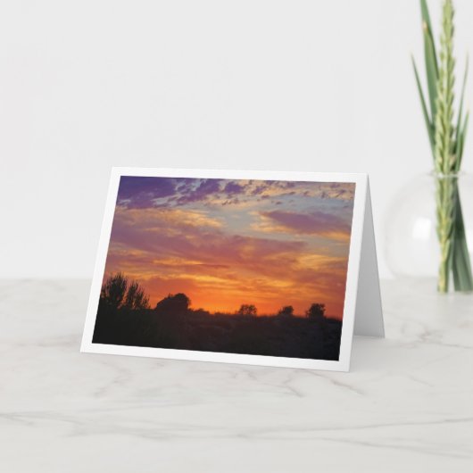 Vurig Landschap Bij Zonsondergang Kaart (Voorkant)