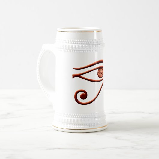 Vurig oog van Horus Stein Bierpul (Voorkant links)