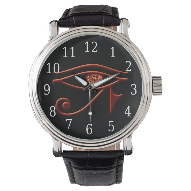 Vurig oog van Horus Watch Horloge (Voorkant)