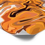 Vurig Oranje Abstracte Draaikolk Poster (Hoek)