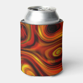 Vurig Oranje en Geel Patroon Blikjeskoeler