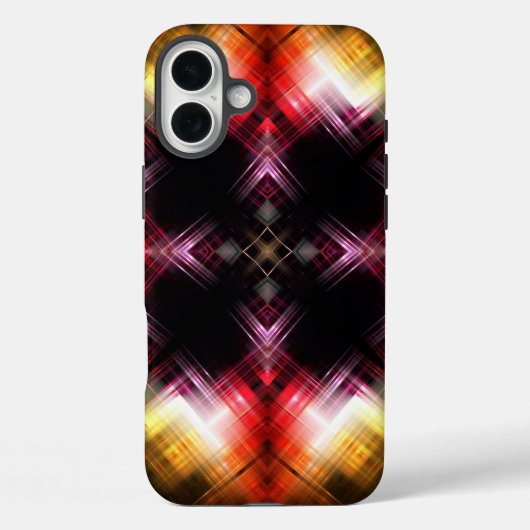 Vurig Prisma Abstract met Stralend Rood & Gouden G Case-Mate iPhone Case (Achterkant)
