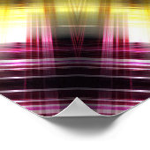 Vurig Prisma Abstract met Stralend Rood & Gouden G Poster (Hoek)