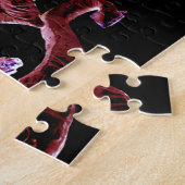 Vurig Robijn Rode Draak Mythische Uitdaging Levens Legpuzzel (Zijkant)