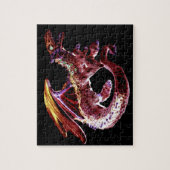 Vurig Robijn Rode Draak Mythische Uitdaging Levens Legpuzzel (Verticaal)