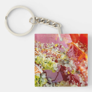 Vurig Rode Wulfeniet Edelsteen Kristal Gloed Krach Sleutelhanger