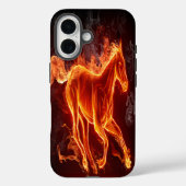 Vurig rood Abstract vlammend paard Case-Mate iPhone Case (Achterkant)