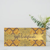 Vurig Rood Goud Koninklijke Indiase Cadeaubon (Staand voorkant)