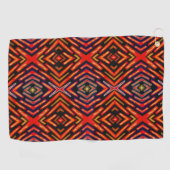 Vurig Rood Oranje Zwart Golfhanddoek (Horizontaal)