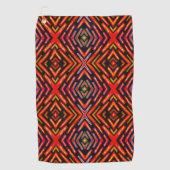 Vurig Rood Oranje Zwart Golfhanddoek (Voorkant)