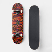 Vurig Rood Oranje Zwart  Persoonlijk Skateboard (Voorkant)