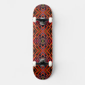 Vurig Rood Oranje Zwart  Persoonlijk Skateboard (Voorkant)