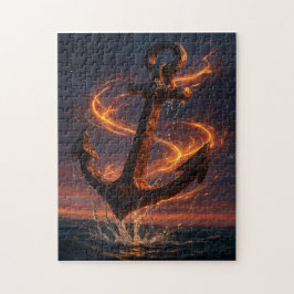Vurig Rustieke Anker – Nautilus Fantasie Wandkunst Legpuzzel