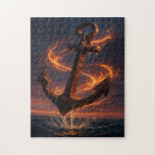 Vurig Rustieke Anker – Nautilus Fantasie Wandkunst Legpuzzel