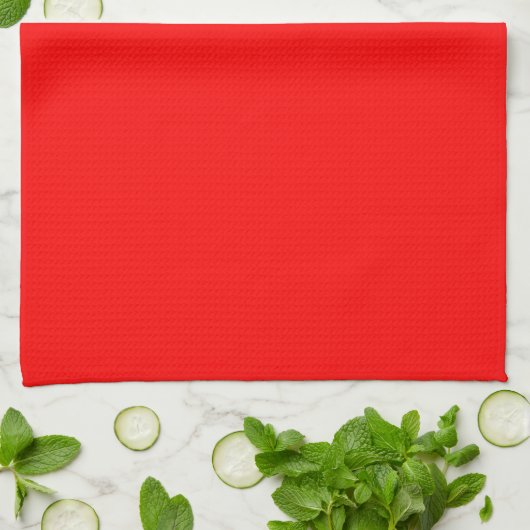 Vurig scharlakenrood palet theedoek (Gevouwen)