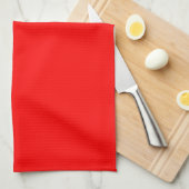 Vurig scharlakenrood palet theedoek (Quarter Fold)