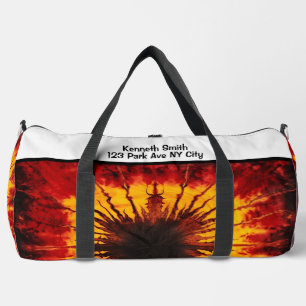Vurig Tie Dye Sportuitrusting Monogram Gepersonali Plunjezak