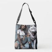 Vurig, vrij en onbevreesd. crossbody tas (Achterkant)